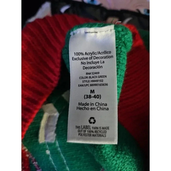 Christmas Holiday Time Santa Claus Sweater Womens Size M 38 40 - Picture 6 of 6